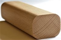 DŘEVĚNÉ MADLO ZÁBRADLÍ INTERIEROVÉ NA SCHODY NA ZEĎ OVÁL BEZ DRÁŽKY BUK 5,5 x 4 cm 