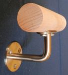 LEDKOVÉ Madla zábradlí na schodiště dřevěná Držák konzole kulatého madla Ø 42mm, schodišťového zábradlí na zeď, nerez LEDKOVÉ Madla zábradlí na schodiště dřevěná