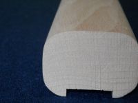 LEVNÁ KVALITNÍ MADLA DŘEVĚNÁ NA SCHODY BUK LED DŘEVĚNÉ MADLO ZÁBRADLÍ INTERIEROVÉ OVÁL NA SCHODY NA ZEĎ S DRÁŽKOU BUK 5,5 x 4 cm VLASTNÍ VÝROBA LEVNÁ KVALITNÍ MADLA DŘEVĚNÁ NA SCHODY BUK LED