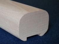 LEVNÁ KVALITNÍ MADLA DŘEVĚNÁ NA SCHODY BUK LED DŘEVĚNÉ MADLO ZÁBRADLÍ INTERIEROVÉ OVÁL NA SCHODY NA ZEĎ S DRÁŽKOU BUK 5,5 x 4 cm VLASTNÍ VÝROBA LEVNÁ KVALITNÍ MADLA DŘEVĚNÁ NA SCHODY BUK LED