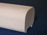 LEVNÁ KVALITNÍ MADLA DŘEVĚNÁ NA SCHODY BUK LED DŘEVĚNÉ MADLO ZÁBRADLÍ INTERIEROVÉ OVÁL NA SCHODY NA ZEĎ S DRÁŽKOU BUK 5,5 x 4 cm VLASTNÍ VÝROBA LEVNÁ KVALITNÍ MADLA DŘEVĚNÁ NA SCHODY BUK LED